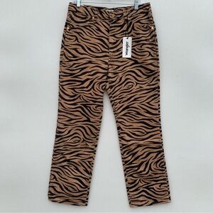 Wrangler Zebra Print Pants Wild West
603 high Rise Straight Sz 30X28 Women's